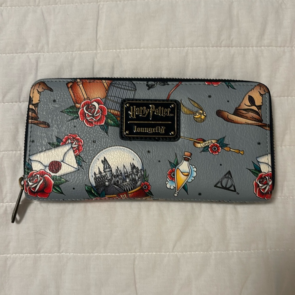 Loungefly Harry Potter Relics All Over Tattoo Print Wallet